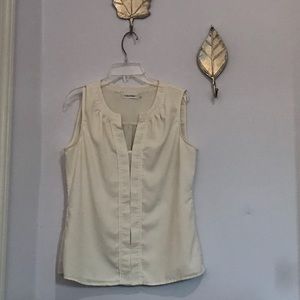 Calvin Klein off-white sleeveless top